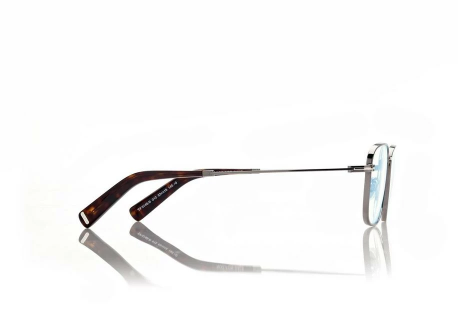 TOM FORD BLUE BLOCK SQUARE OPTICALS - DARK RUTHENIUM - Image 3