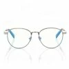 TOM FORD BLUE BLOCK ROUND OPTICALS - DARK RUTHENIUM