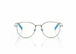 TOM FORD BLUE BLOCK ROUND OPTICALS - DARK RUTHENIUM