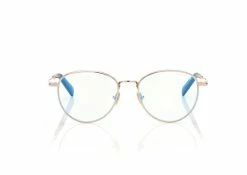 TOM FORD BLUE BLOCK ROUND OPTICALS - GOLD