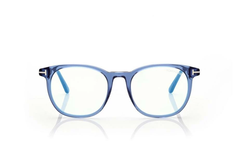 TOM FORD BLUE BLOCK SOFT ROUND OPTICALS - BLUE