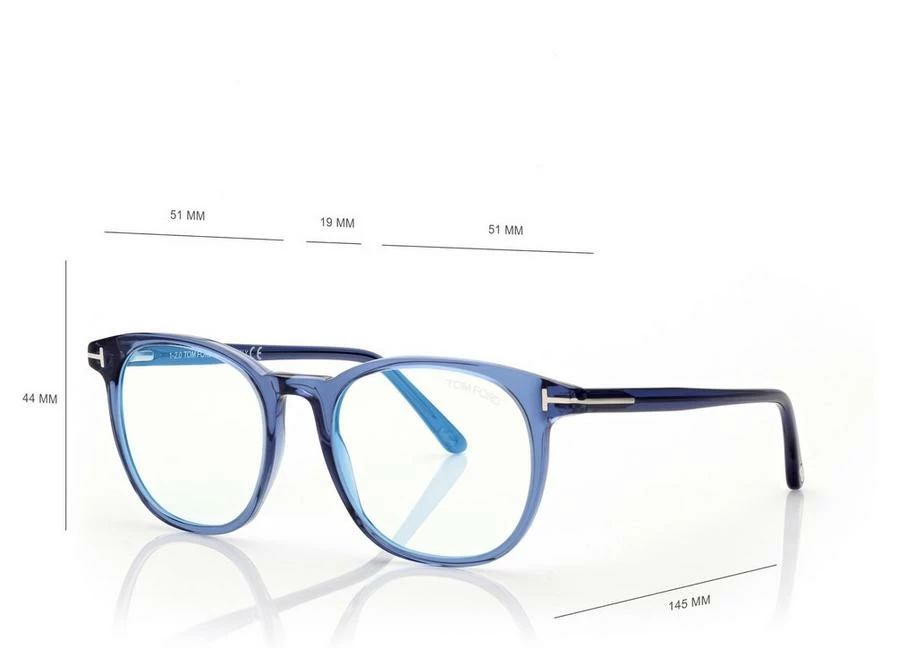 TOM FORD BLUE BLOCK SOFT ROUND OPTICALS - BLUE - Image 4