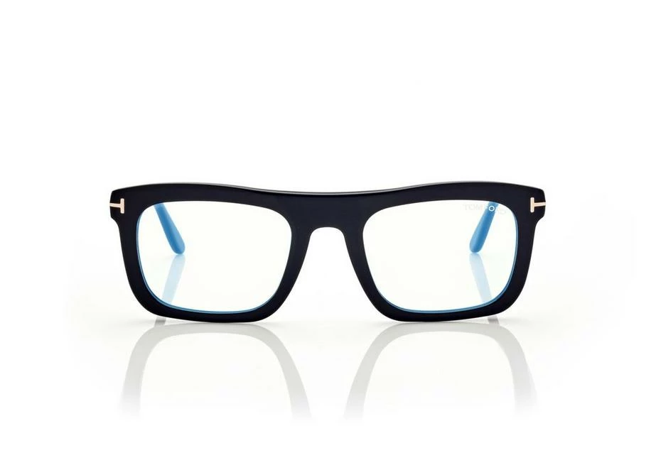 TOM FORD BLUE BLOCK RECTANGULAR OPTICALS - BLACK