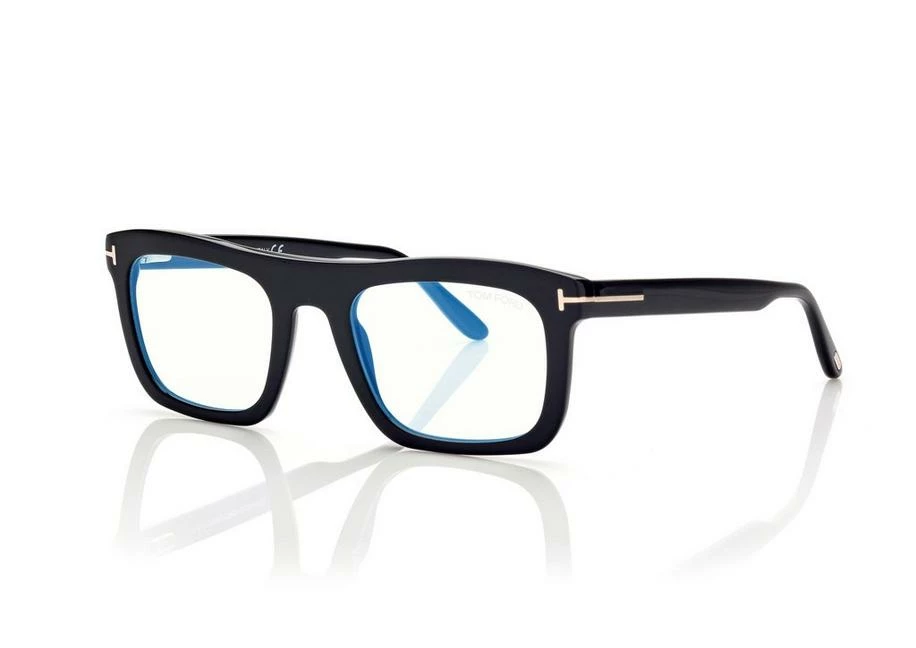 TOM FORD BLUE BLOCK RECTANGULAR OPTICALS - BLACK - Image 2