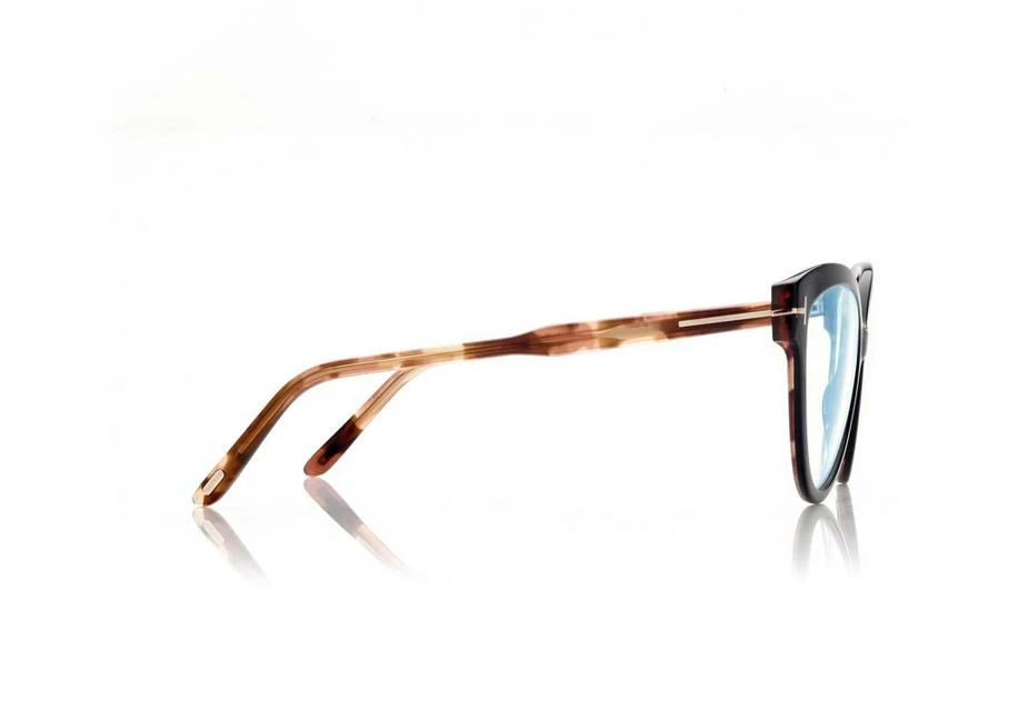 TOM FORD BLUE BLOCK CAT EYE OPTICALS - BLACK + BROWN - Image 3