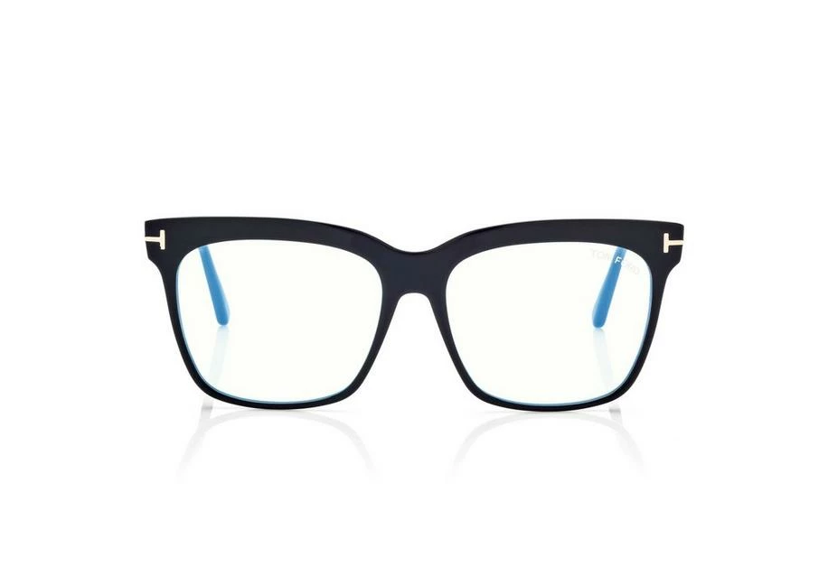 TOM FORD BLUE BLOCK SQUARE OPTICALS - BLACK