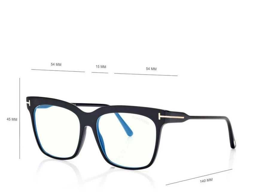 TOM FORD BLUE BLOCK SQUARE OPTICALS - BLACK - Image 4