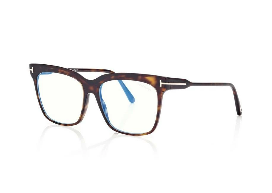 TOM FORD BLUE BLOCK SQUARE OPTICALS - DARK HAVANA - Image 2