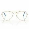 TOM FORD BLUE BLOCK PILOT SHAPE OPTICALS - GOLD