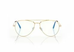 TOM FORD BLUE BLOCK PILOT SHAPE OPTICALS - GOLD
