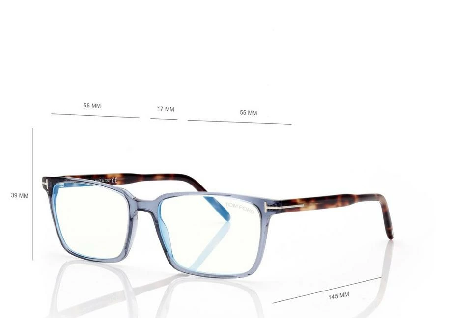 TOM FORD BLUE BLOCK SQUARE OPTICALS - BLUE - Image 4