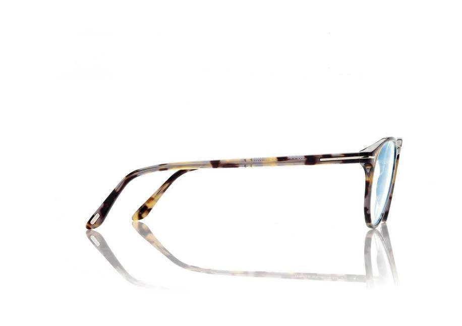 TOM FORD BLUE BLOCK ROUND OPTICALS - LIGHT HAVANA - Image 3
