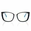TOM FORD BLUE BLOCK CAT EYE OPTICALS - BLACK