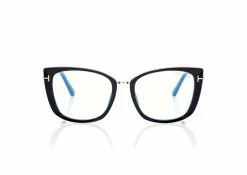 TOM FORD BLUE BLOCK CAT EYE OPTICALS - BLACK
