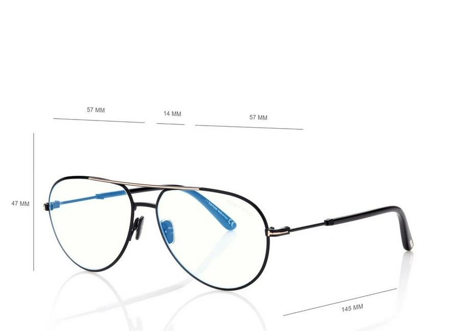 TOM FORD BLUE BLOCK PILOT OPTICALS - BLACK - Image 4