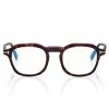 TOM FORD BLUE BLOCK ROUND OPTICALS - DARK HAVANA