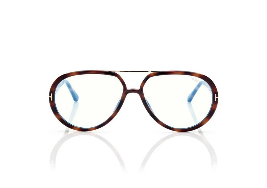 TOM FORD BLUE BLOCK PILOT OPTICALS - LIGHT HAVANA