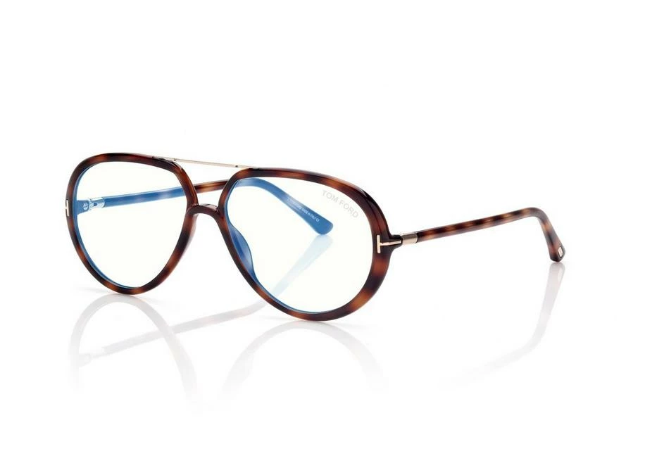 TOM FORD BLUE BLOCK PILOT OPTICALS - LIGHT HAVANA - Image 2