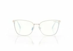 TOM FORD BLUE BLOCK SOFT BUTTERFLY OPTICALS - PALLADIUM