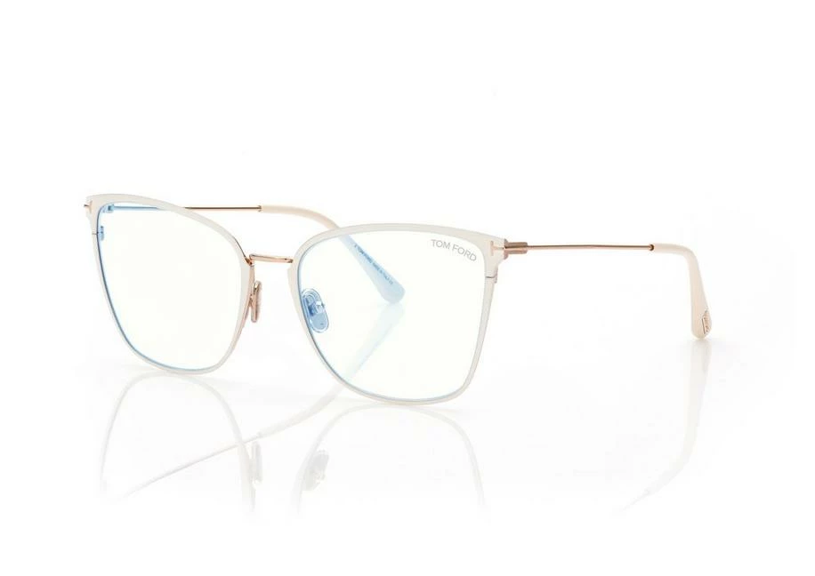 TOM FORD BLUE BLOCK SOFT BUTTERFLY OPTICALS - PALLADIUM - Image 2