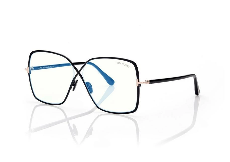 TOM FORD BLUE BLOCK BUTTERFLY OPTICALS - BLACK - Image 2