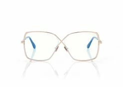 TOM FORD BLUE BLOCK BUTTERFLY OPTICALS - GOLD