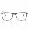 TOM FORD BLUE BLOCK SQUARE OPTICALS - MATTE DARK RUTHENIUM