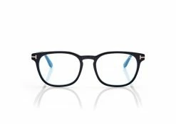 TOM FORD BLUE BLOCK ROUND OPTICALS - BLACK