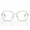 TOM FORD BLUE BLOCK BUTTERFLY OPTICALS - SILVER