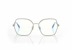 TOM FORD BLUE BLOCK BUTTERFLY OPTICALS - SILVER