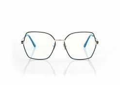 TOM FORD BLUE BLOCK BUTTERFLY OPTICALS - MID GREY