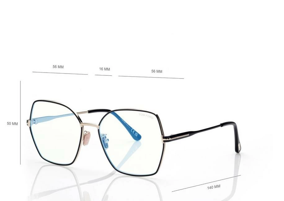 TOM FORD BLUE BLOCK BUTTERFLY OPTICALS - MID GREY - Image 4
