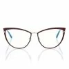 TOM FORD BLUE BLOCK CAT EYE OPTICALS - RED