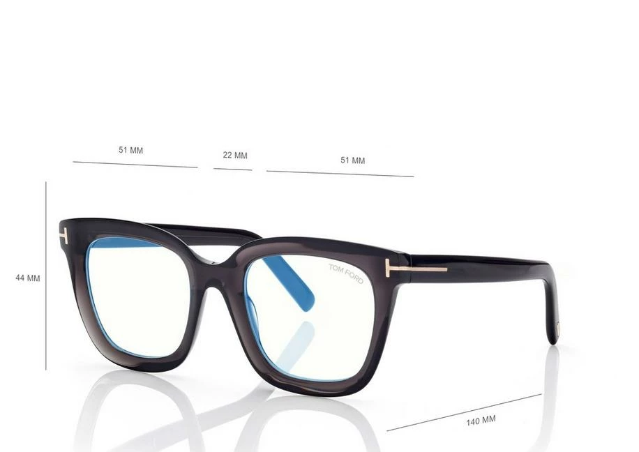 TOM FORD BLUE BLOCK SQUARE OPTICALS - GREY - Image 4