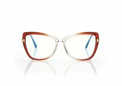 TOM FORD BLUE BLOCK BUTTERFLY OPTICALS - ORANGE/OTHER