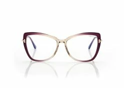 TOM FORD BLUE BLOCK BUTTERFLY OPTICALS - VIOLET