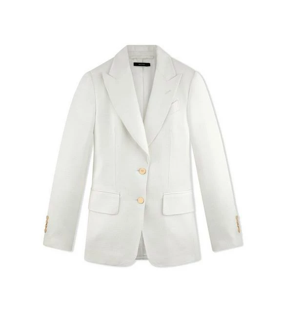 TOM FORD HOPSACK TAILORING JACKET - CHALK