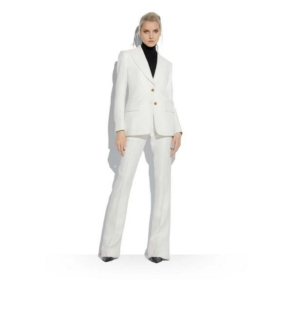 TOM FORD HOPSACK TAILORING JACKET - CHALK - Image 2