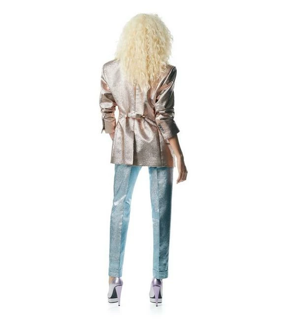 TOM FORD IRIDESCENT SABLE' TAILORED JACKET - GOLD - Image 3