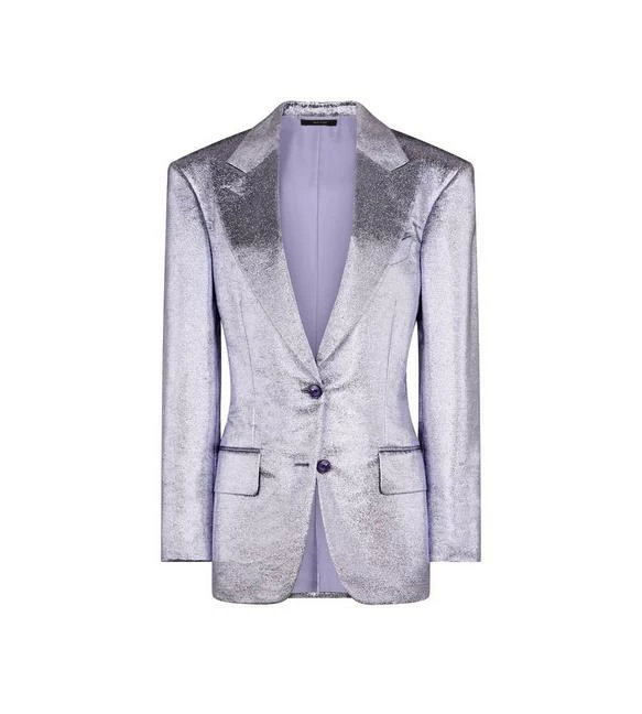 TOM FORD IRIDESCENT SABLE' TAILORED JACKET - LIGHT VIOLET