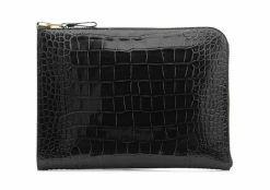 TOM FORD ALLIGATOR BUCKLEY ZIP PORTFOLIO - BLACK