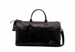 TOM FORD MEDIUM ALLIGATOR BUCKLEY DUFFLE - BLACK