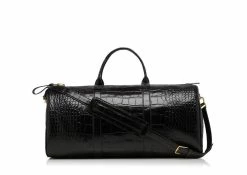 TOM FORD LARGE ALLIGATOR BUCKLEY DUFFLE - BLACK