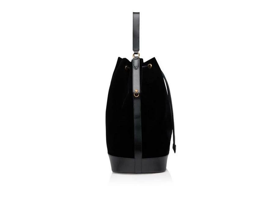 TOM FORD VELVET BUCKET BAG - BLACK - Image 2