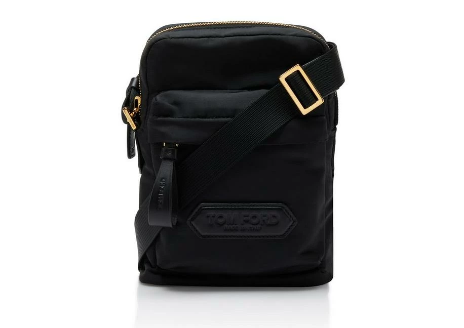 TOM FORD RECYCLED NYLON MINI MESSENGER - BLACK