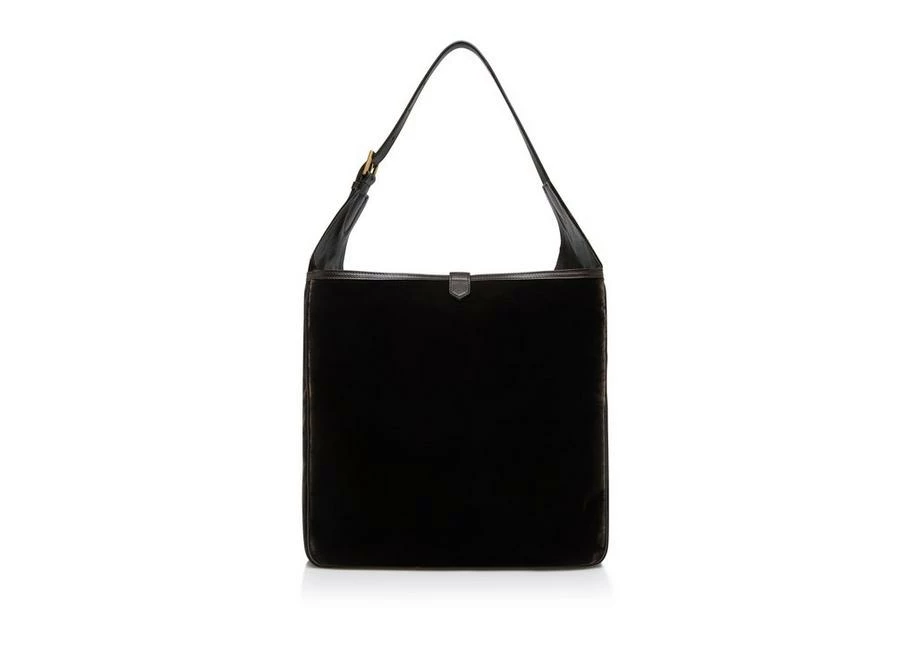 TOM FORD VELVET TOTE BAG - CHESTNUT + CHOCOLATE - Image 3