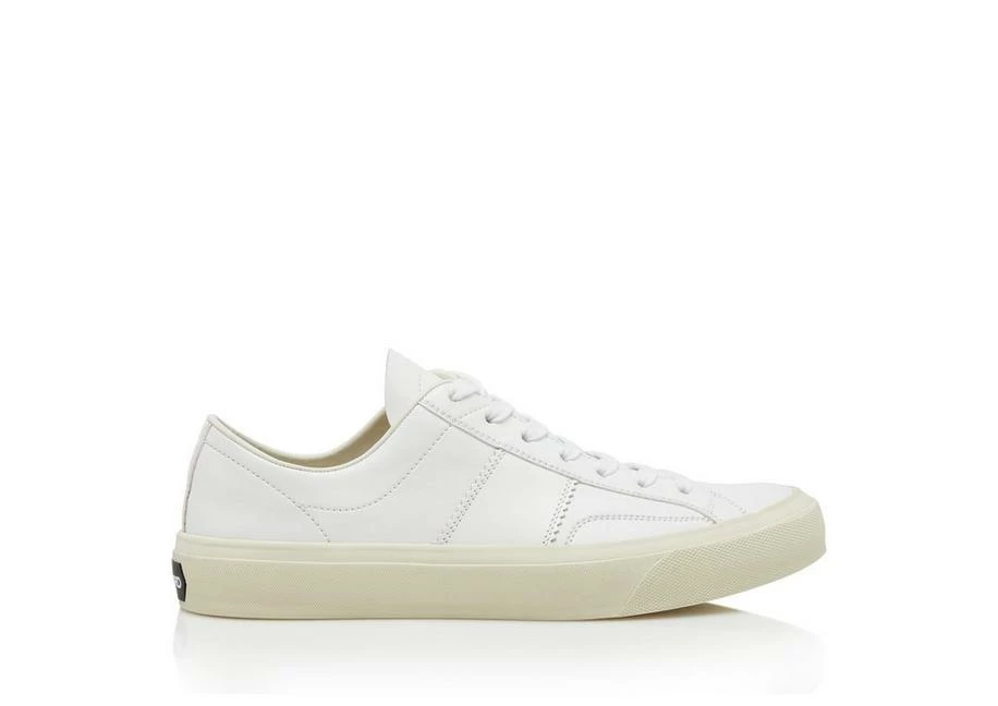 TOM FORD LEATHER CAMBRIDGE SNEAKER - WHITE