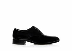 TOM FORD PATENT LEATHER EDGAR EVENING LACE UP - BLACK