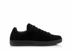 TOM FORD WARWICK BLACK SOLE SUEDE SNEAKER - BLACK