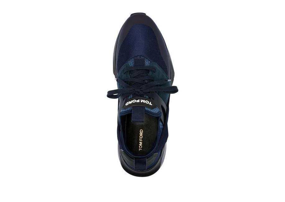 TOM FORD NEOPRENE SUEDE JAGO SNEAKER - MIDNIGHT BLUE + BLACK - Image 2